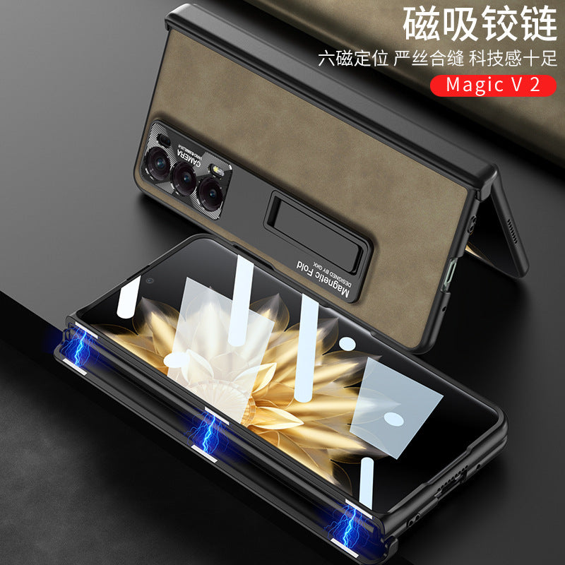 For Honor MagicV2 Phone Case Folding Screen Magnetic Hinge V2 Anti-Drop Protection Full Covering Case Fashion