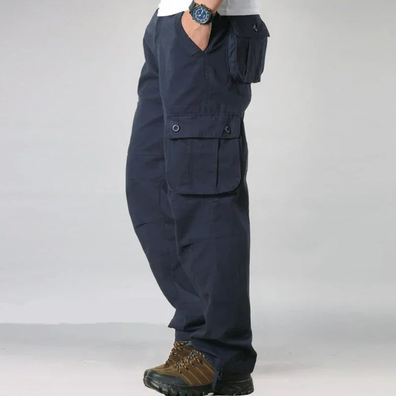 Men's Tactical Cargo Pants – Loose Fit Multi-Pocket Streetwear
