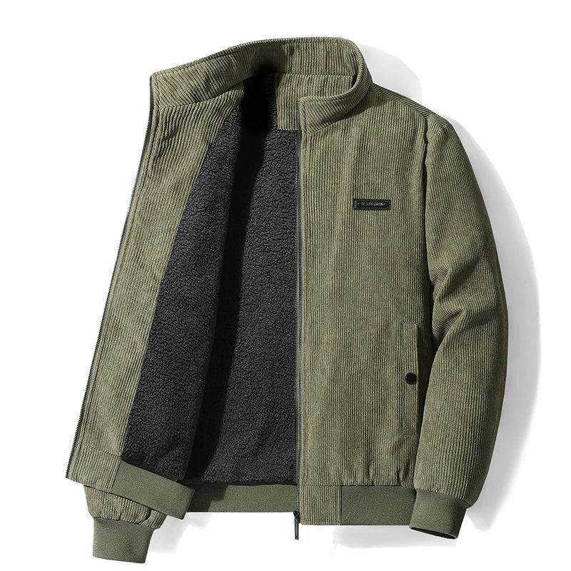 Men's Thick Fleece Jacket – Windproof Casual Outdoor Coat