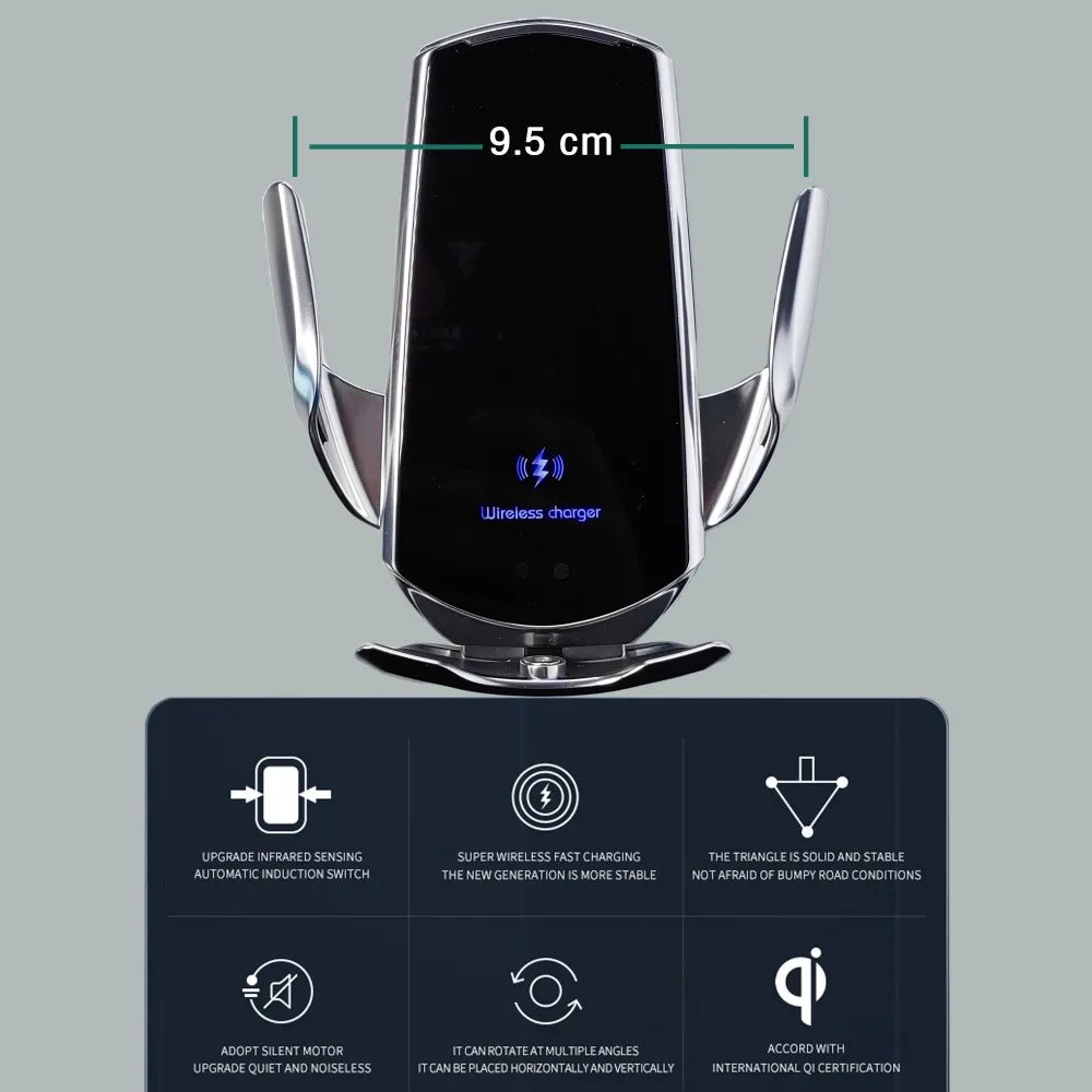For Ford Edge 2015 2016 2017 2018 2019 2020 Car Phone Mount Wireless Charger Special Mobile Phone Holder Fixed Stand