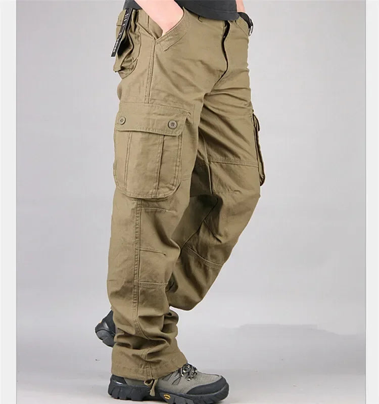 Men's Tactical Cargo Pants – Loose Fit Multi-Pocket Streetwear