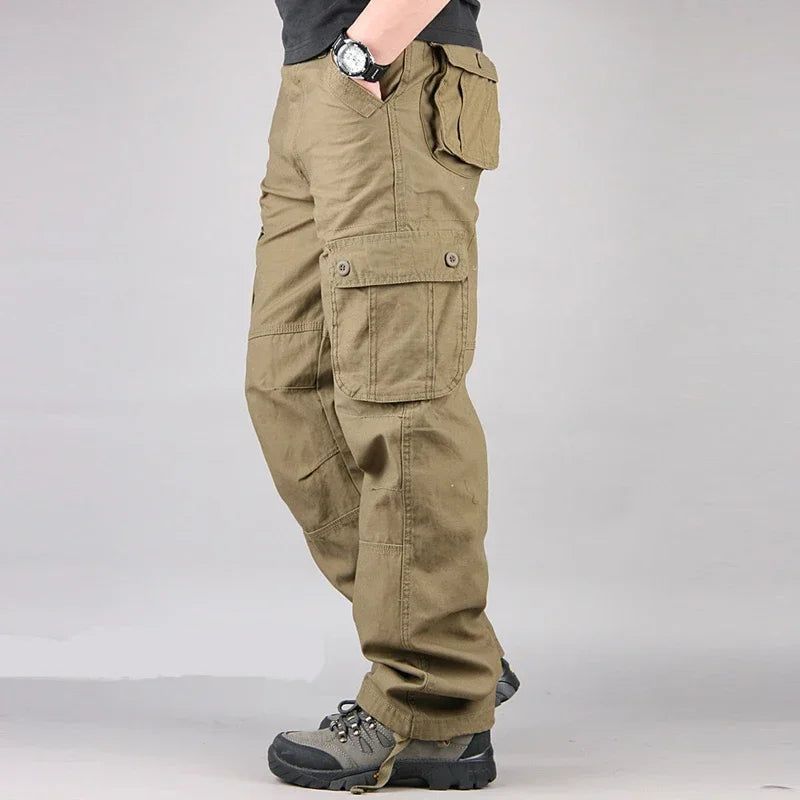 Men's Tactical Cargo Pants – Loose Fit Multi-Pocket Streetwear