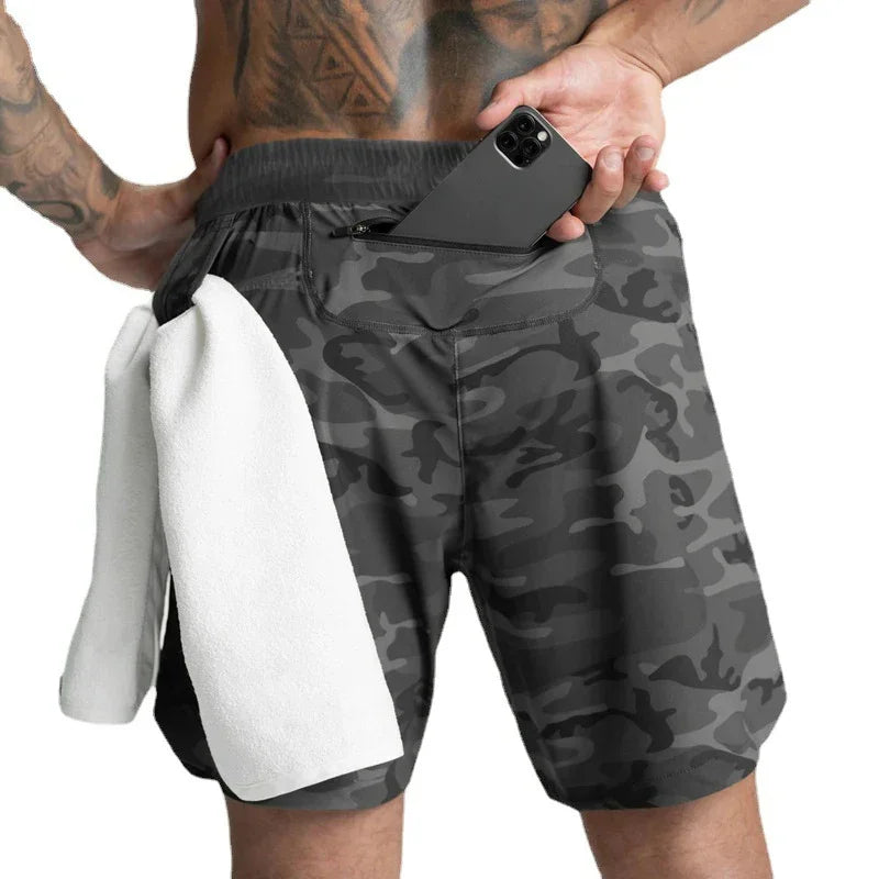 Men's Quick-Dry Gym Shorts – Breathable Multi-Pocket Sportswear