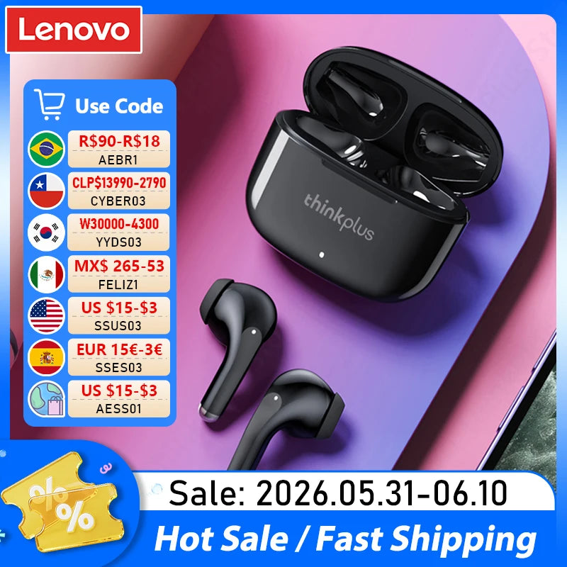 Lenovo LP40 Pro TWS Bluetooth Earphones – Noise Reduction | Gürültü İptal TWS Kulaklık