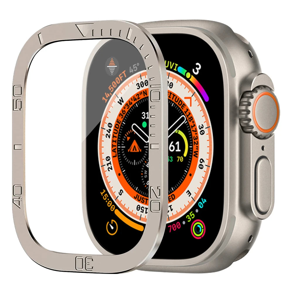 Tempered Glass For Apple Watch band ultra 49mm Screen Protector Anti-Scratch HD Full Film Metal Bumper iWatch Ultra2 3 Strap