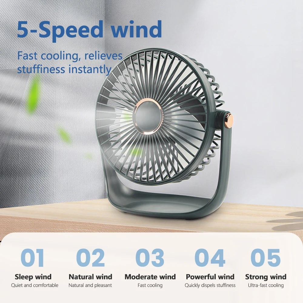 Desktop LED Fan 5-Speed