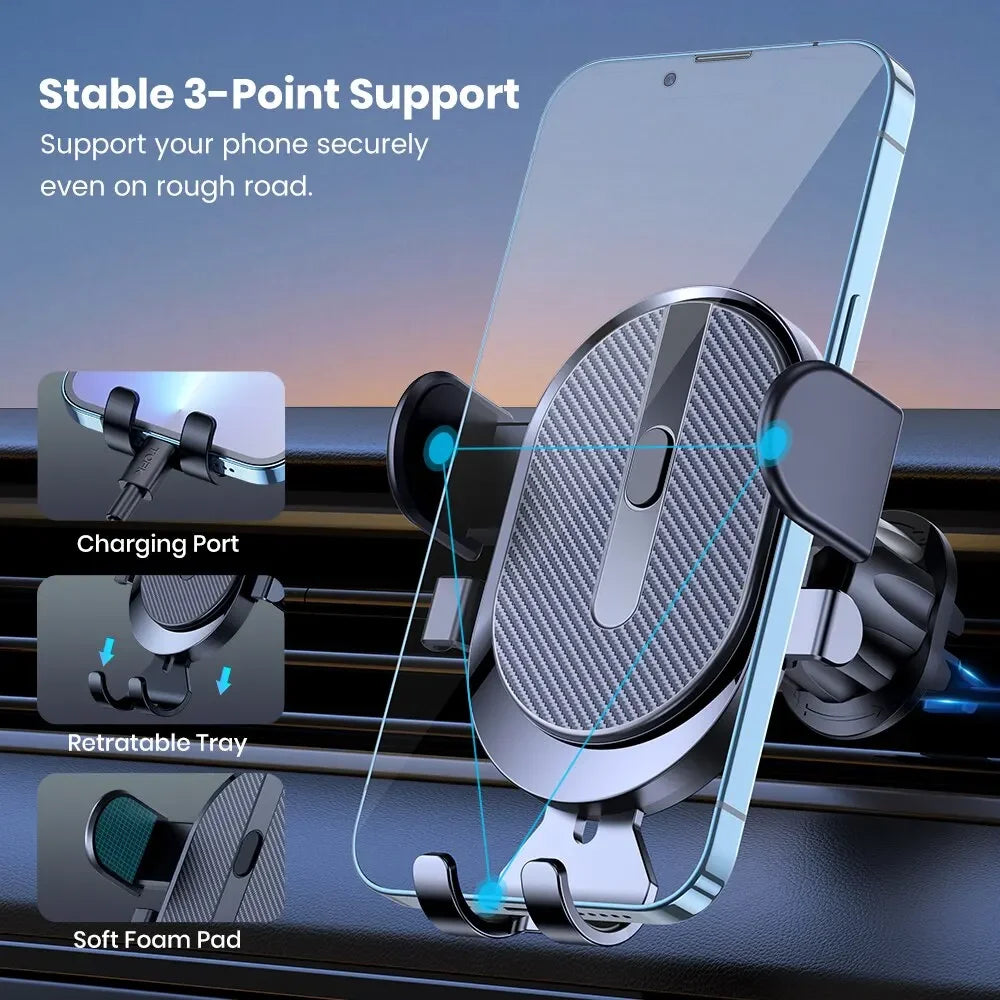 Universal Car Phone Holder – Gravity Air Vent Mount | Evrensel Araç Telefon Tutucu