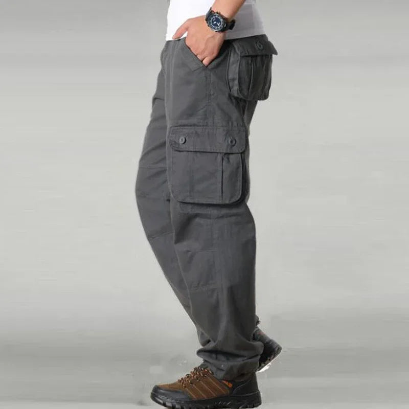 Men's Tactical Cargo Pants – Loose Fit Multi-Pocket Streetwear