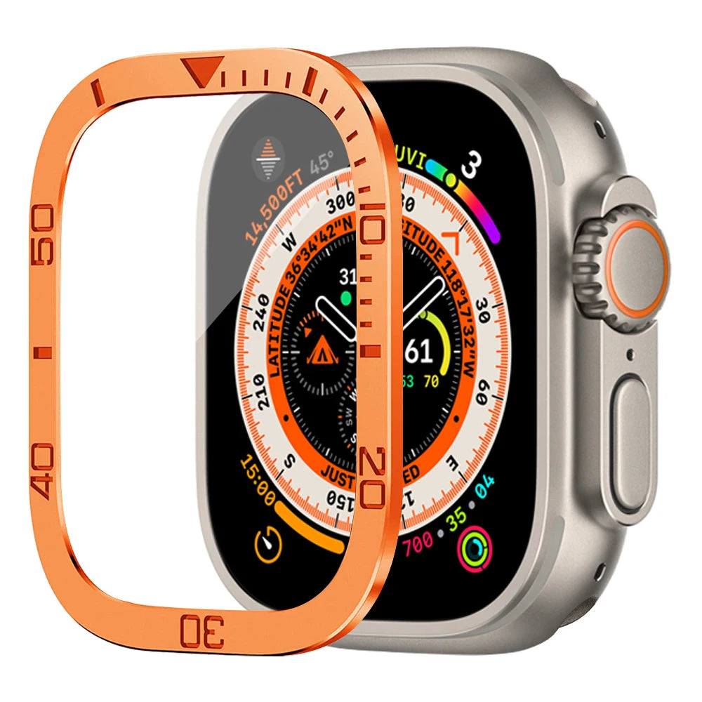 Tempered Glass For Apple Watch band ultra 49mm Screen Protector Anti-Scratch HD Full Film Metal Bumper iWatch Ultra2 3 Strap