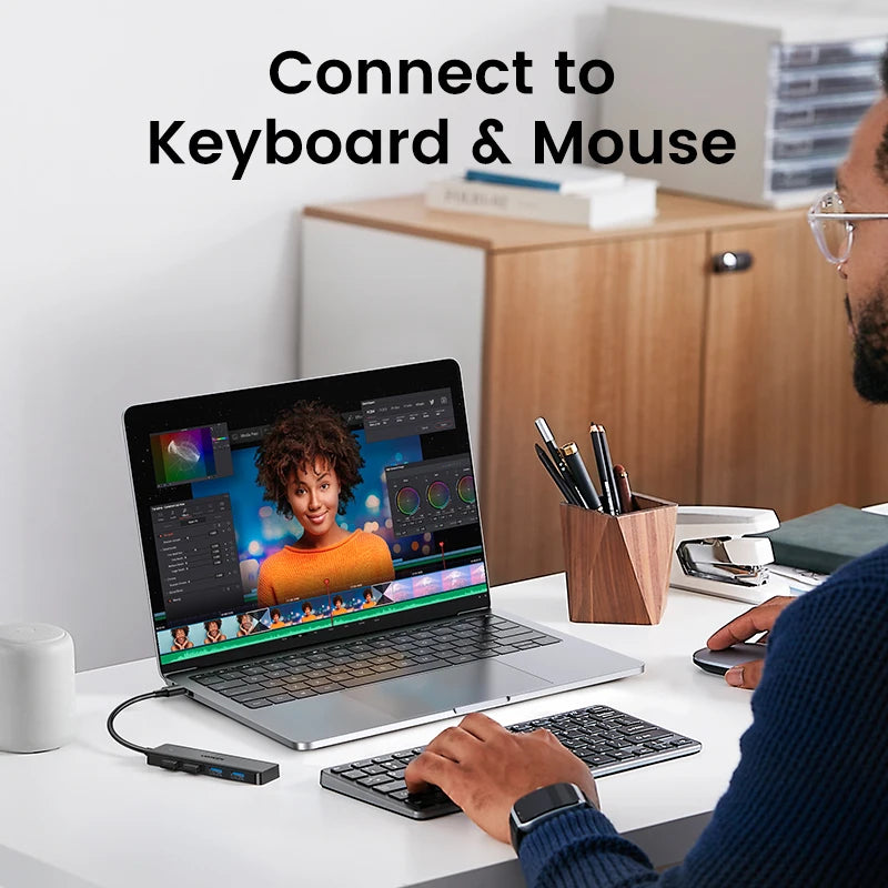 UGREEN USB 3.0 Hub – 4 Port Slim Splitter | 4 Portlu USB Hub