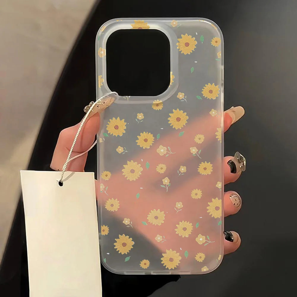 iPhone Floral Case – Translucent Slim Cover | Çiçek Desenli Şeffaf iPhone Kılıfı