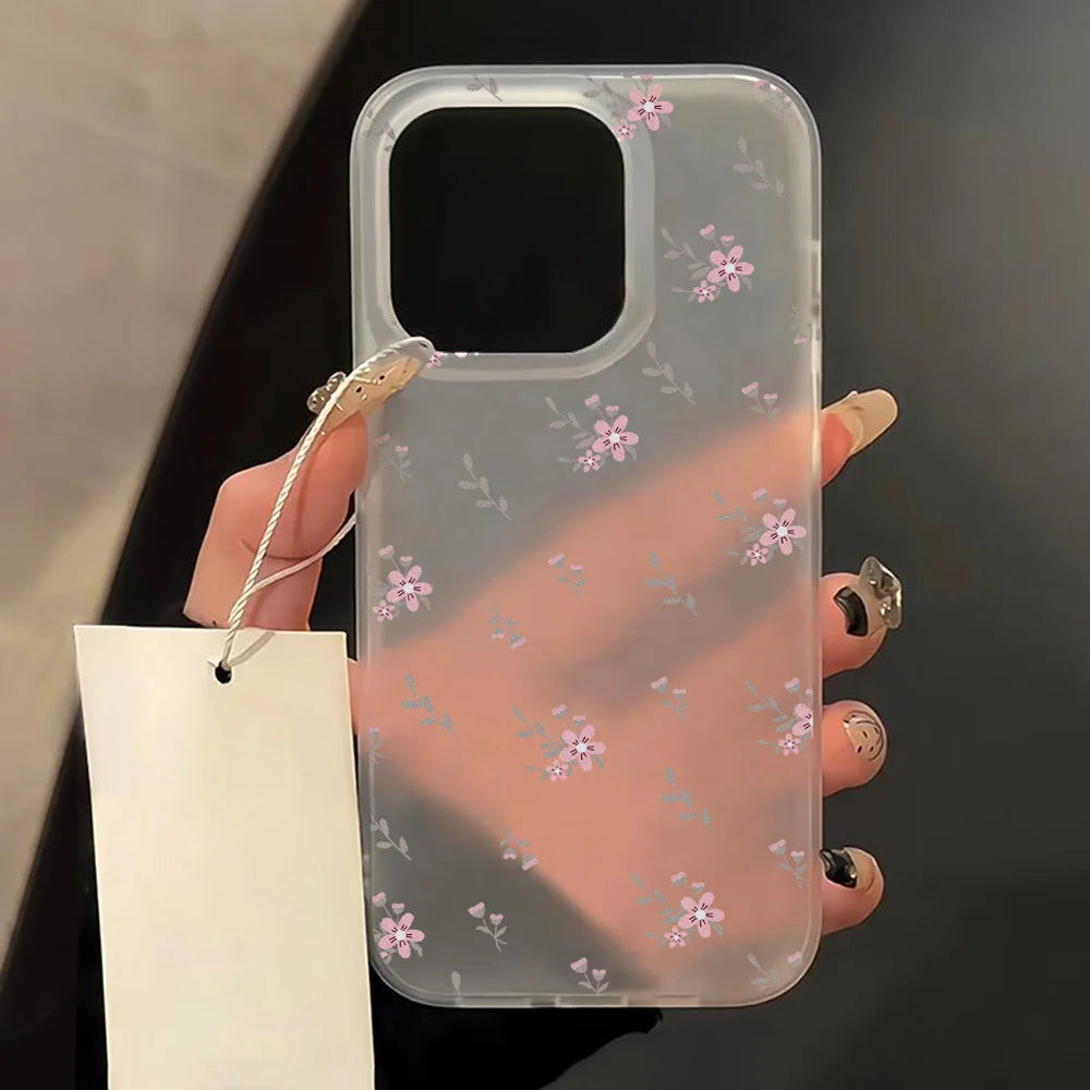 iPhone Floral Case – Translucent Slim Cover | Çiçek Desenli Şeffaf iPhone Kılıfı