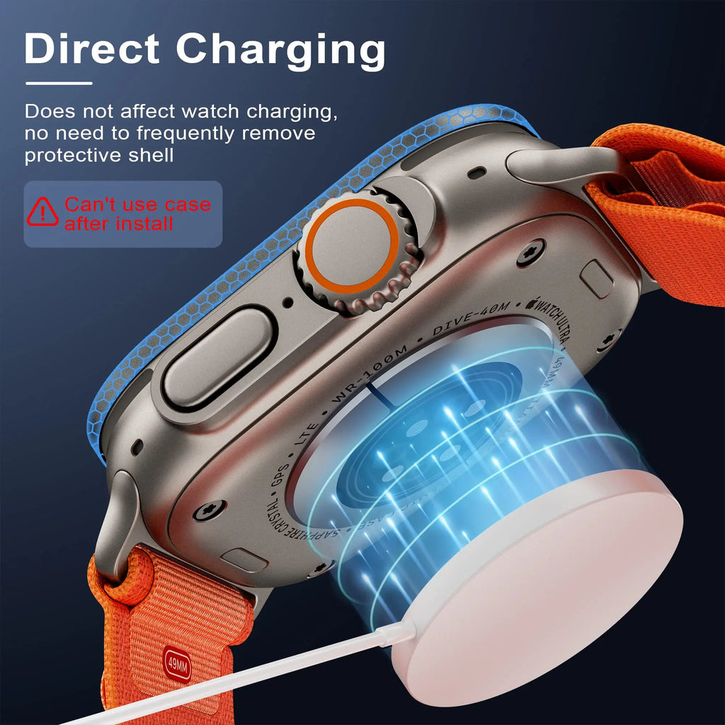 Tempered Glass For Apple Watch band ultra 49mm Screen Protector Anti-Scratch HD Full Film Metal Bumper iWatch Ultra2 3 Strap
