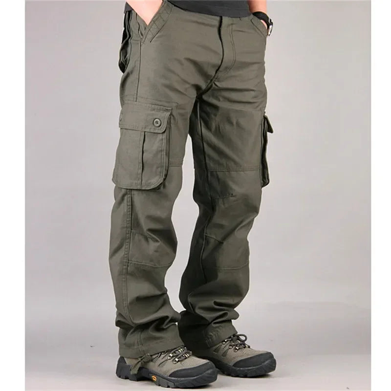 Men's Tactical Cargo Pants – Loose Fit Multi-Pocket Streetwear