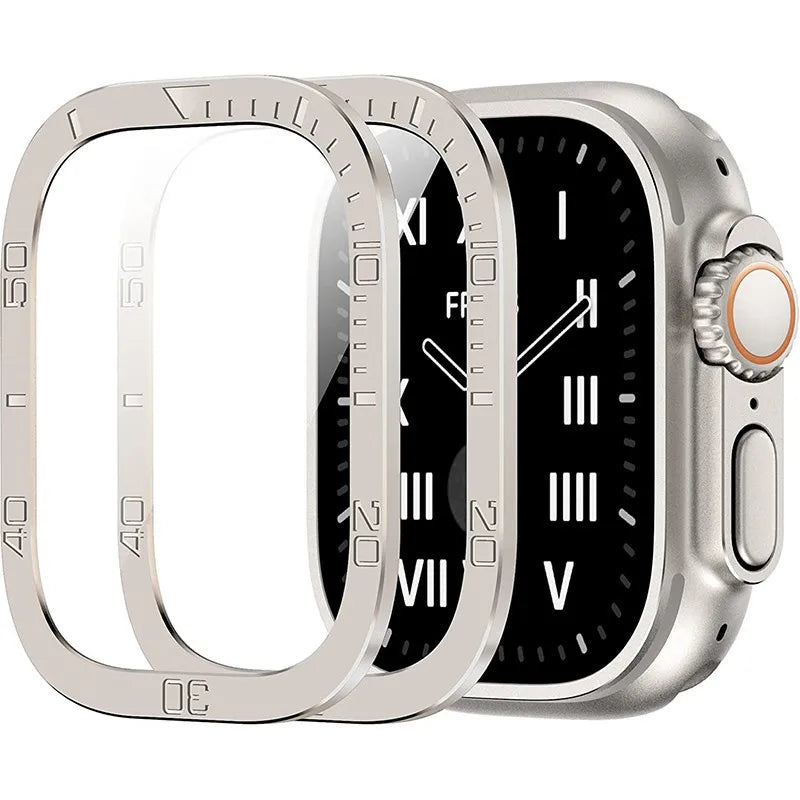 Tempered Glass For Apple Watch band ultra 49mm Screen Protector Anti-Scratch HD Full Film Metal Bumper iWatch Ultra2 3 Strap