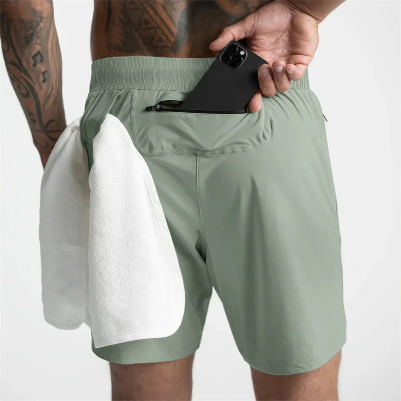 Men's Quick-Dry Gym Shorts – Breathable Multi-Pocket Sportswear