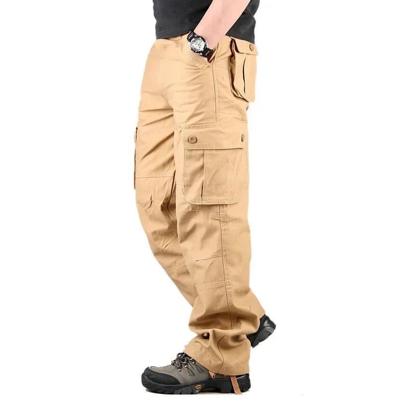 Men's Tactical Cargo Pants – Loose Fit Multi-Pocket Streetwear