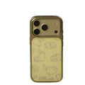 ins CuteYellow line cat Silver Edge Epoxy Phone Case TPU Anti-drop Phone Case For iPhone XR/11/12/13/14/15/16/17 Pro Max
