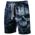 Men's 3D Skull Print Beach Shorts – Hip Hop Streetwear Swim Trunks