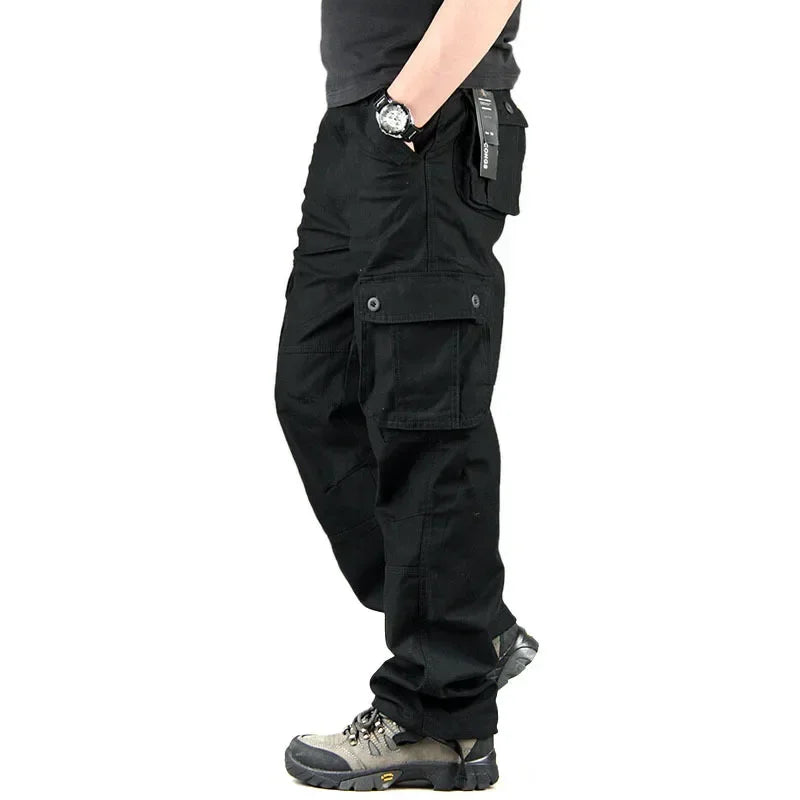Men's Tactical Cargo Pants – Loose Fit Multi-Pocket Streetwear