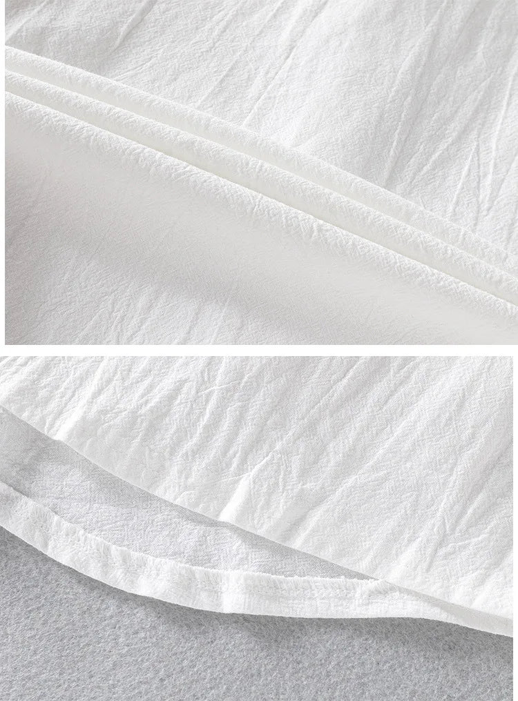 Summer cotton linen men shirts 5XL 6XL 7XL Bust 135cm Plus size large size shirt men casual outside 3 colors white balck