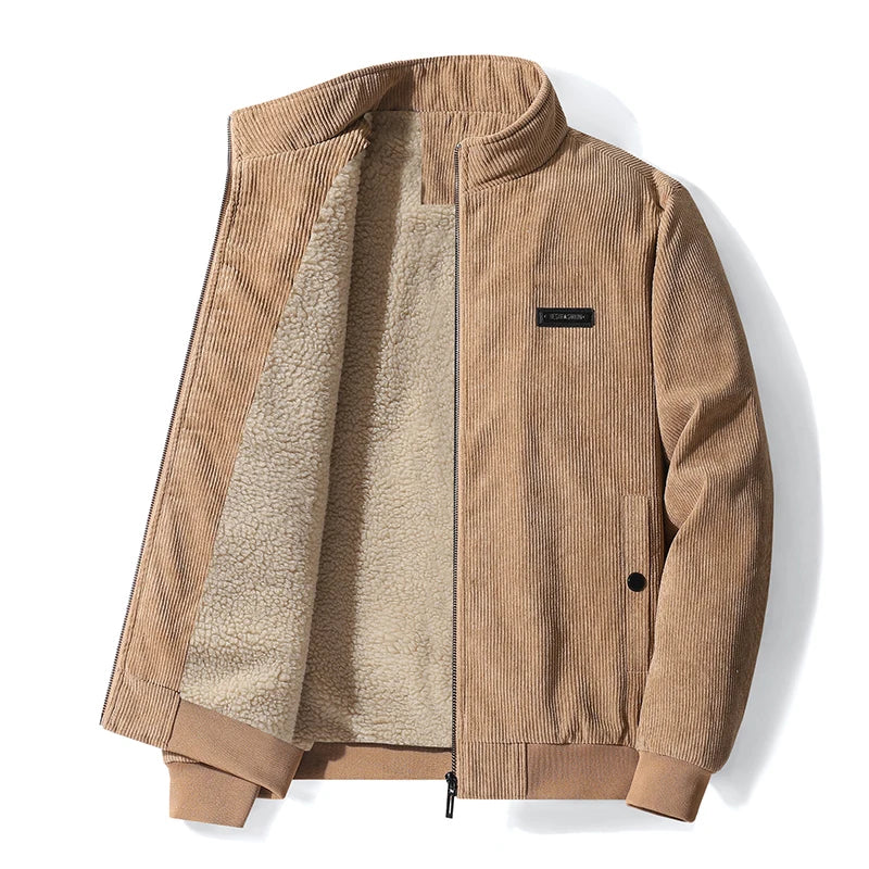 Men's Thick Fleece Jacket – Windproof Casual Outdoor Coat