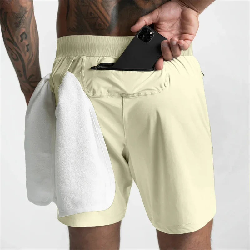Men's Quick-Dry Gym Shorts – Breathable Multi-Pocket Sportswear