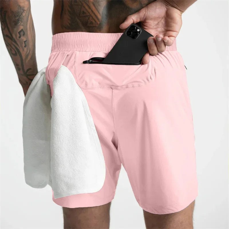 Men's Quick-Dry Gym Shorts – Breathable Multi-Pocket Sportswear