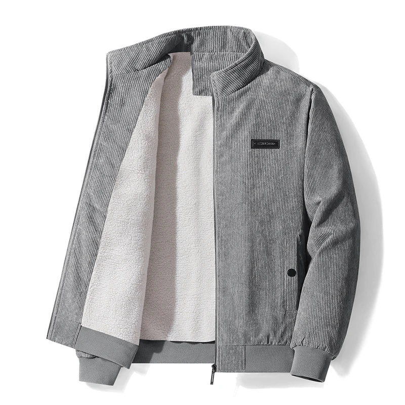 Men's Thick Fleece Jacket – Windproof Casual Outdoor Coat